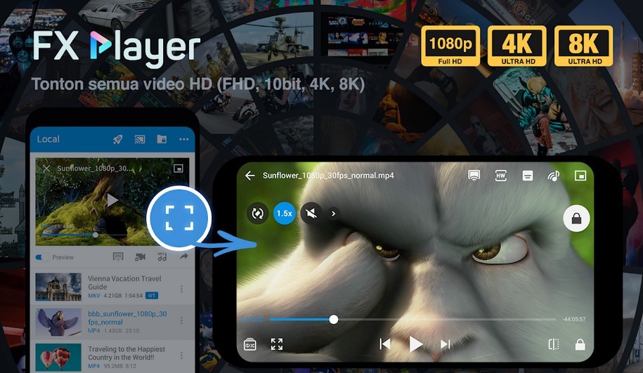 Aplikasi FX Player (Play Store)